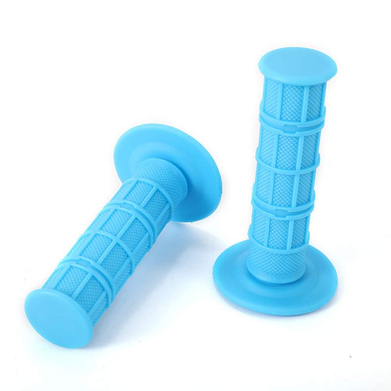 DKMOTORK 0178 ATV Motorcycle Grips Rubber Non Slip 7/8 Inches Universal for Sports Street Bikes Light Blue - Image 1